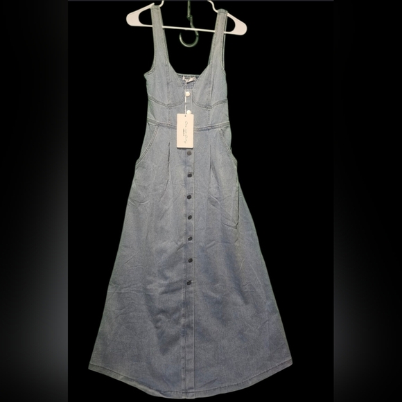 One And Only NWT Premiun Boutique Stylish Button-Down Maxi Dress PTP 17 - Picture 5 of 6